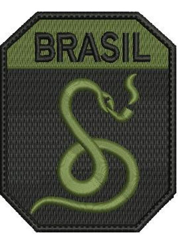 Patch Feb Expedicionária Termocolante 7x6 Pto/vde Militar