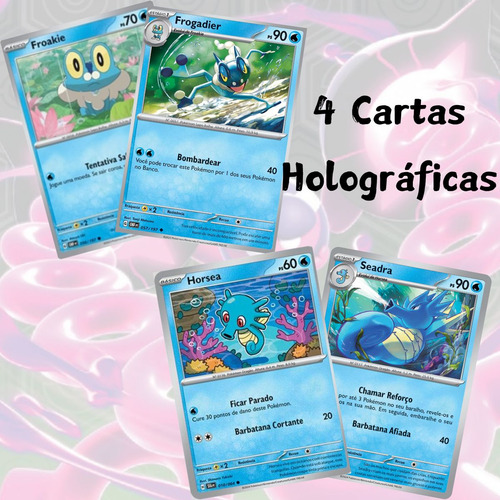 Kit 2 Box Pokémon Kingdra Ex Greninja Ex Fábulas Nebulosas