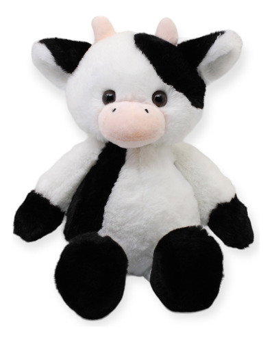 Vaca De Peluche Ranchera Con Sonido Juguete Muñeca 41cm Alto Color Blanco