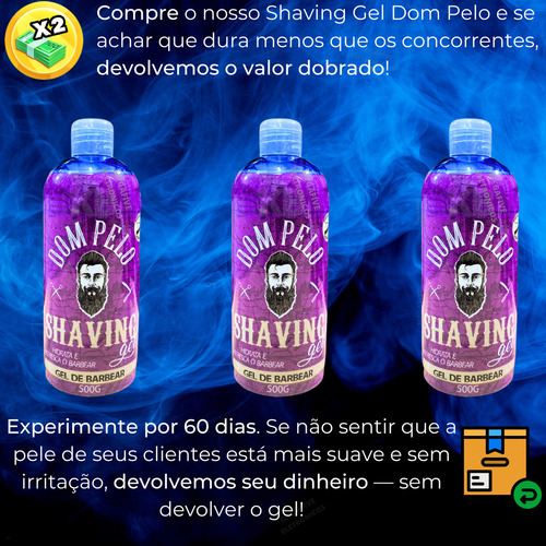 Shaving Gel De Barbear 500ml Slim Profissional Barbear