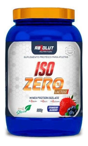 Whey Isolado 900g - Stramberry/bluberry - Absolut Nutrition Sabor Natural