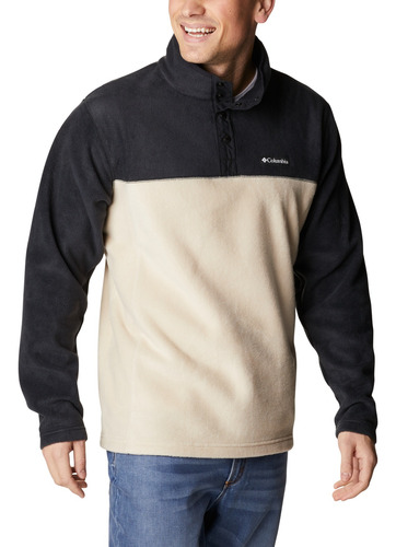 Polerón Polar Columbia Original Modelo Steen Mountain Fossil/negro Medidas En Descripción Xxl Holgado O 3xl Fit