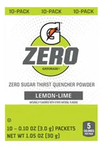Comprar Gatorade G Zero Polvo Lemon Lime 10 Pz