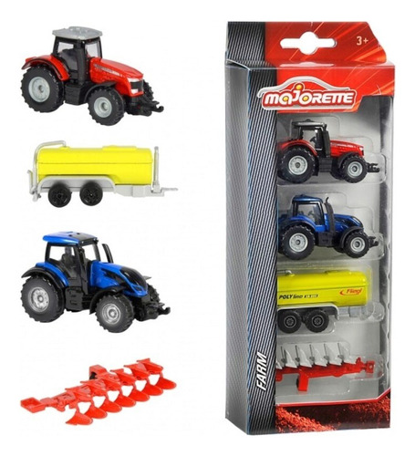 Set Agricultura Tractor Y Carros Farm Majorette 4 Piezas