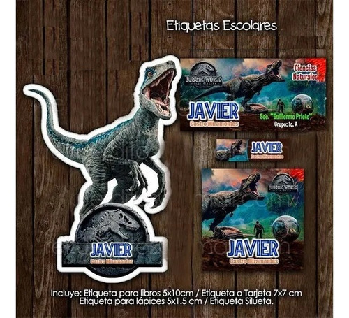 Kit Imprimible Edit Etiquetas Escolares Dinosaurios | MercadoLibre