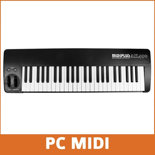 Imagen 7 de 10 de Teclado Controlador Midi Midiplus Ak490 49 Teclas Sensitivo