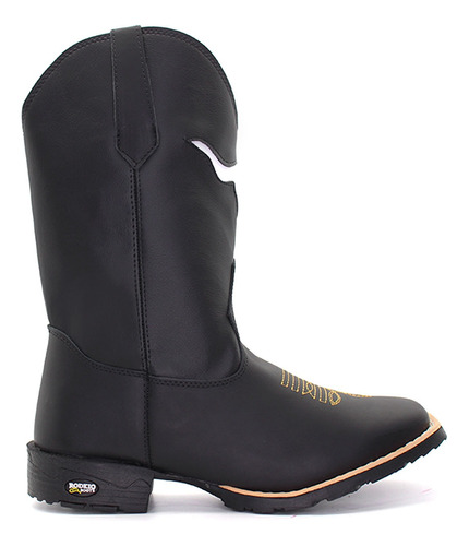 Botina Bota Texana Masculina Couro Country Oferta Exclusiva