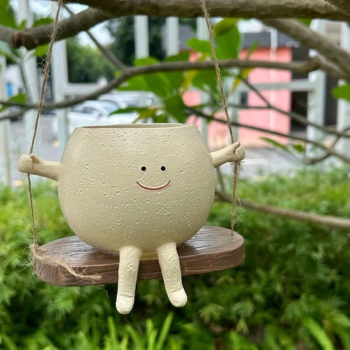 Maceta Colgante Con Un Hermoso Equilibrio De Res