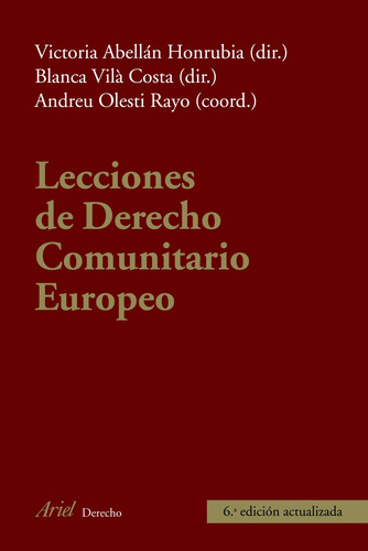 Lecciones De Derecho Comunitario Europeo Honrubia de Vilà Costa, Blanca en español tapa blanda
