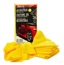 Comprar 6 Pz Paños De Microfibra Absorbentes 40.6cm Color Amarillo 