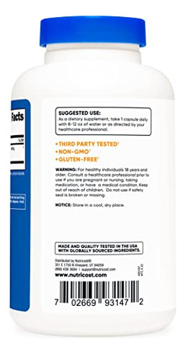 Suplemento Nutricost De Extracto De Hierba De Cabra En Celo,