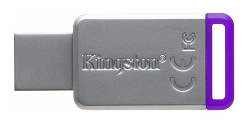 Memoria USB Kingston DataTraveler 50 DT50 8GB 3.1 Gen 1 plateado y violeta