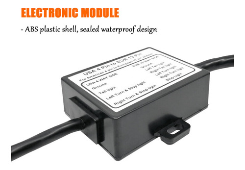 El Conector De Remolque Usa Un Enchufe Plano De 4 Pines A Un