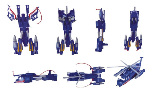 Imagen 3 de 10 de Robot Transformers Grande 22cm Auto Helicoptero Arma Niño