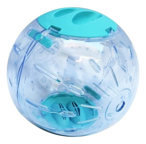 Esfera Cristal Acrilica Juguete Hamster Jerbo Topo Ruso 16cm Color Celeste