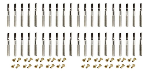 40 Pçs Lyre Harp Tuning Pin Nails Com 40 Pcs Rebites Set Par