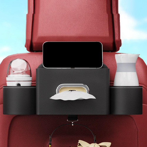 Contenedor De Almacenamiento Para Respaldo De Asiento, Negro