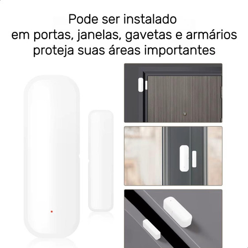 Sensor Abertura Porta Janela Inteligente Zigbee Tuya Alexa