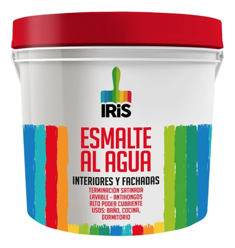 Esmalte Al Agua Iris Semi Brillo Lavable Colores Galon