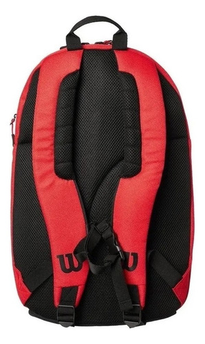 Mochila Raquetero Wilson Tenis Bolso Porta Raquetas Tennis Roger Federer Color Rojo