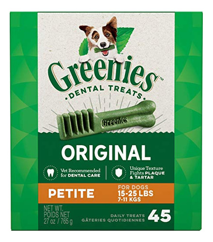 Cuidado Dental Para Perros Chews Greenies Original Petite 80