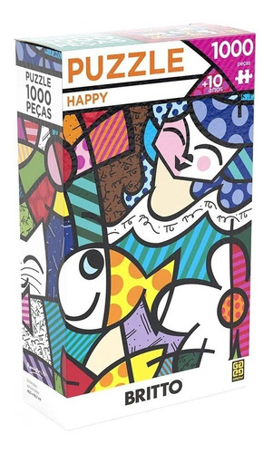 Puzzle Grow 1000 Peças Romero Britto Happy - Quebra Cabeças