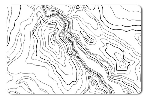 Mouse Pad Gamer Omaigat Topografía M (410x270x3mm) Blanco