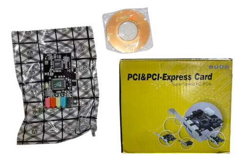 Tarjeta De Sonido Interna Pci Express 5.1 Chip Cmi8769 8 Can