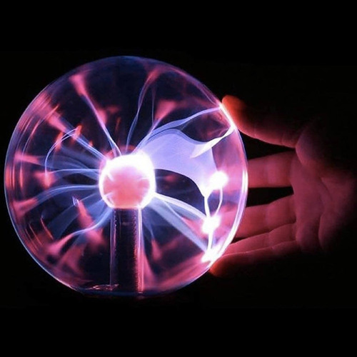 .lampara Bola Plasma Mesa Cristal Sensor Toques Electricosz