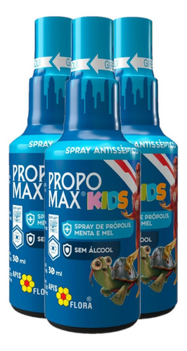 Propomax Kids Apis Flora Própolis Menta Mel Spray 30 Ml 3un