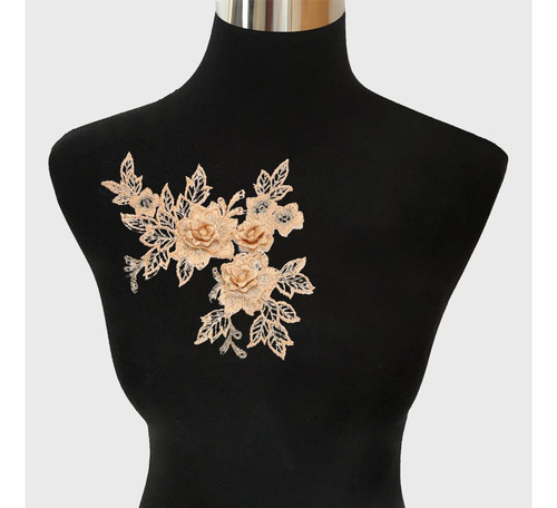 Vestido De Flores De Encaje Bordado Con Adornos En 3d, Costu
