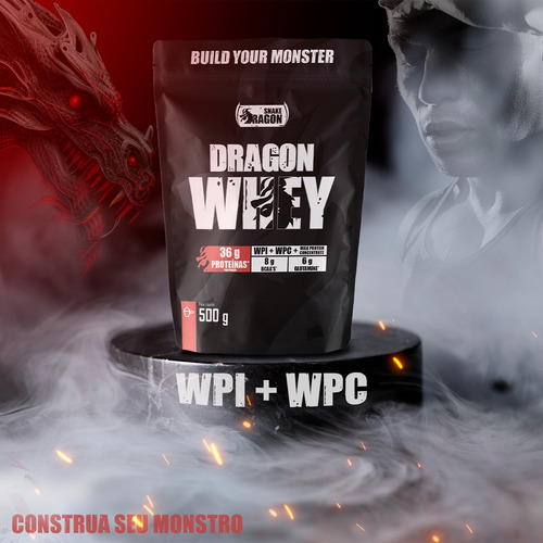 Dragon Whey Protein Concentrado + Isolado + Coq Sabor Baunilha do Tahiti