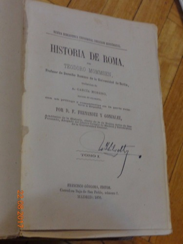 Mommsen. Historia De Roma. 9 Tomos. Obra Completa. 1876