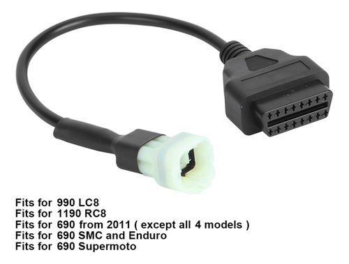 Diagnóstico Fallas Obd2 Cable Adaptador 6 Pines A 16 Pines