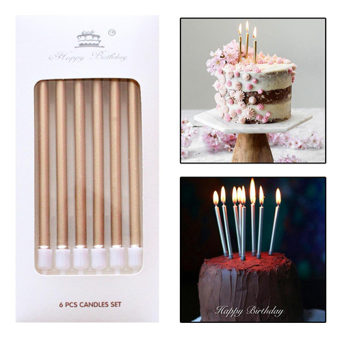 4 Paquete De 3-6 Velas De Cumpleaños, Adornos Para 4 Piezas