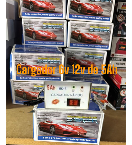 Cargador Bateria Moto Cuatri, 6v 12v De 5 Amp.