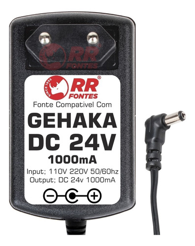 Fonte Carregador Dc 24v 0.45a Para Balança Gehaka Bk300