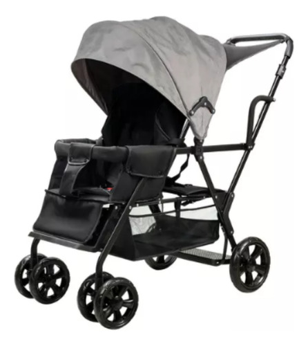 Carriola Bro 2 Doble Reclinable Con Step Color Negro Mima2