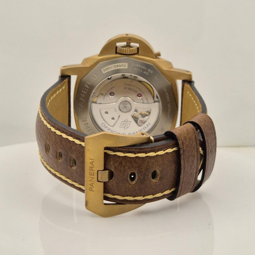Panerai Luminor Submersible Bronzo Blue Generation 47mm Castanho Bronze Azul (Usado)