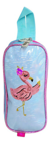 Lapicera Flamingo Flamenco Lentejuela Wilys Wt317 Color Azul/rosa