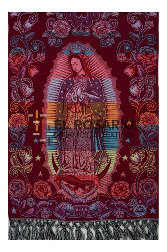 Rebozo Artesanal Mexicano - Virgen (2 Pack) Color Colorín Carambullo
