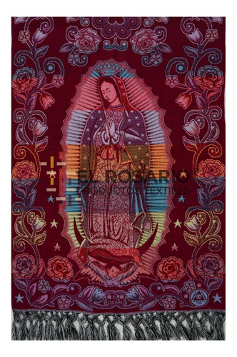 Rebozo Artesanal Mexicano - Virgen (2 Pack) Color Colorín Carambullo