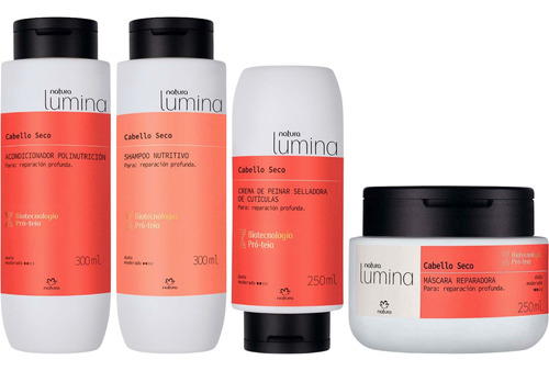 Lumina Cabello Seco Shampoo + Acondicionador + Tratamiento