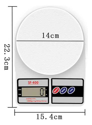 Balanza Electronica Comercial De Cocina Sf-400 Maximo 10kg Blanco