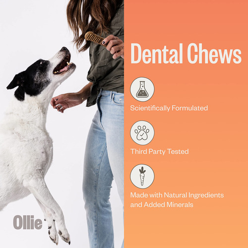 Masticables Dentales Para Perros Ollie, Tamaño Mediano, 340