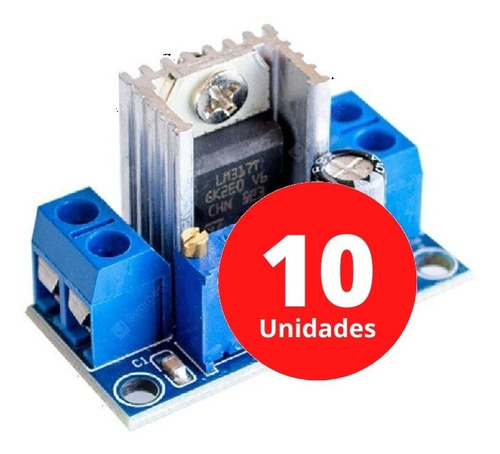 10 Unidades Lm317 Vdc Stepdown Reg Tensao Ajustave Arduino