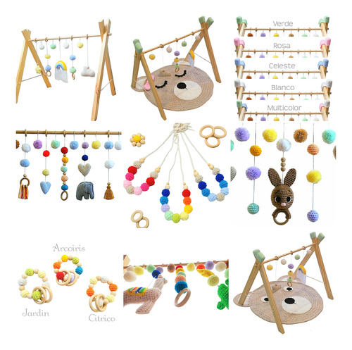 Gimnasio Bebe Nordico Montessori Madera Boca Juniors Crochet