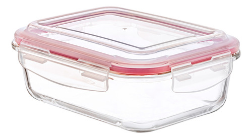 4 Contenedor Hermético Rectangular De Vidrio 1 L