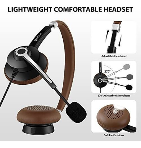 Auriculares Usb Con Micrófono Cancelación De Ruido Y