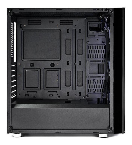 Armario Gamer Pichau Gaming Pouter II con LED, color blanco y negro